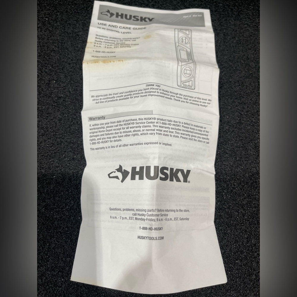 Husky 10 INCH Silver and Black Digital Level - Picture 5 of 6